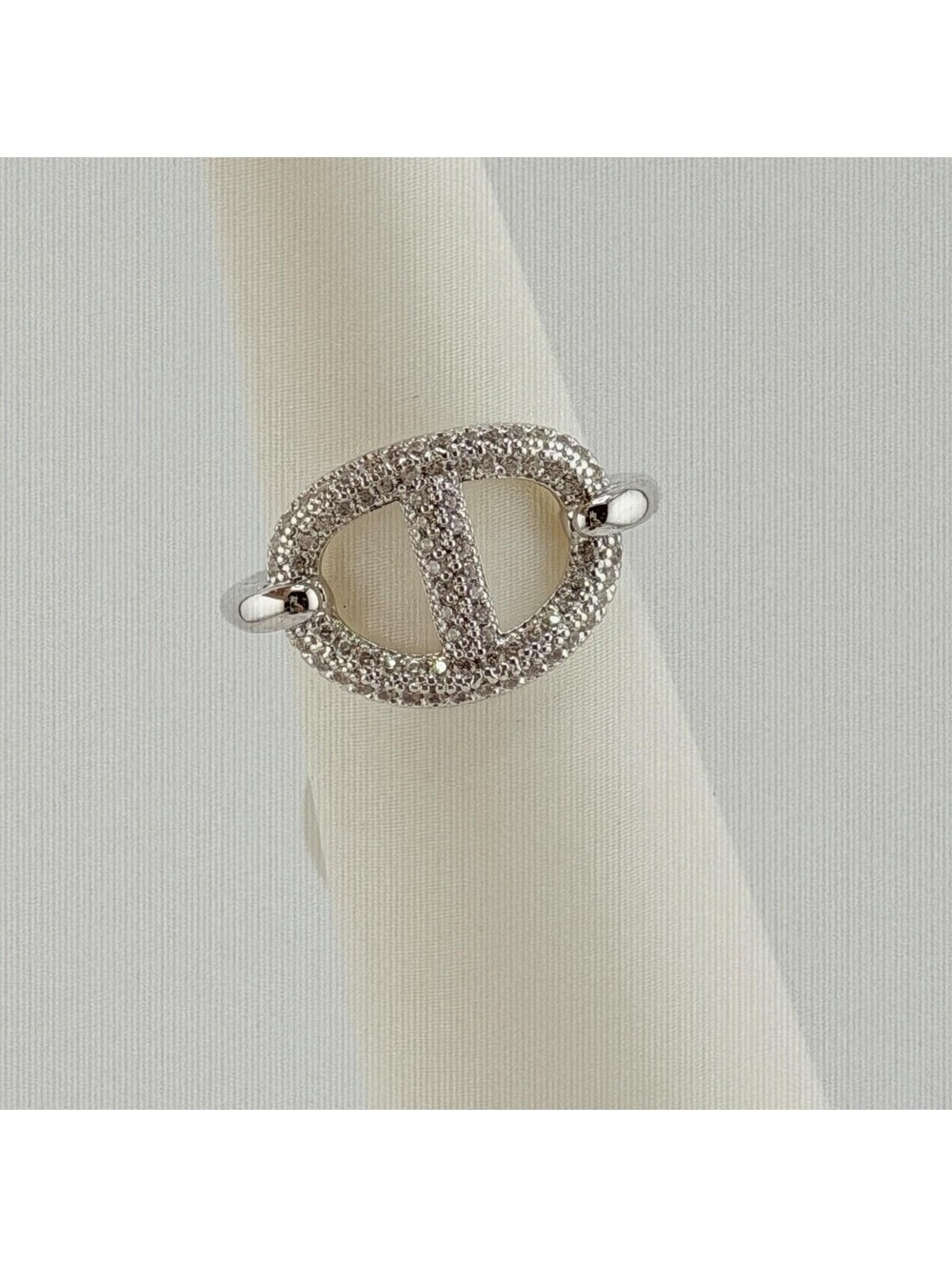 Bomb Party RG62605 Ring Sz 6 "Beyond Whispered Dreams" Clear CZ on Rhodium Pave